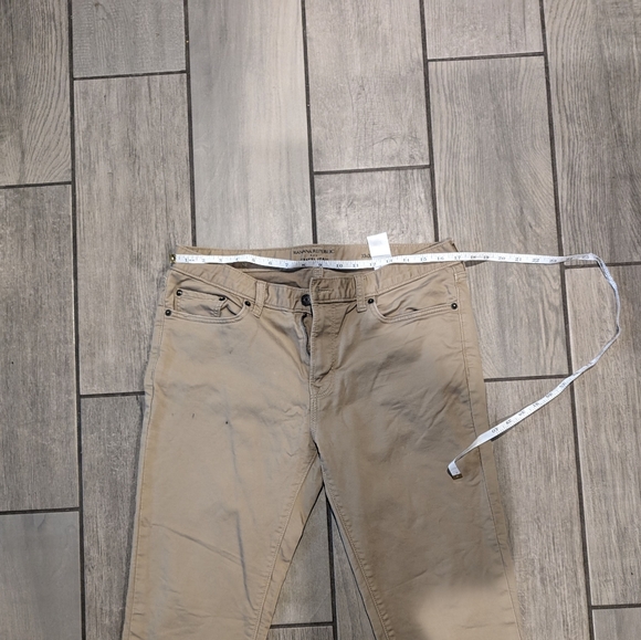 Banana Republic khaki colored:  The traveler Jean. - Picture 2 of 3
